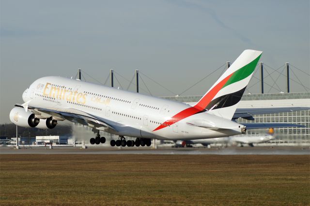 Airbus A380-800 (A6-EDG) - Airbus A380-861, Emirates, A6-EDG, EDDM, München, Franz Josef Strauss, 24.Jan.2018