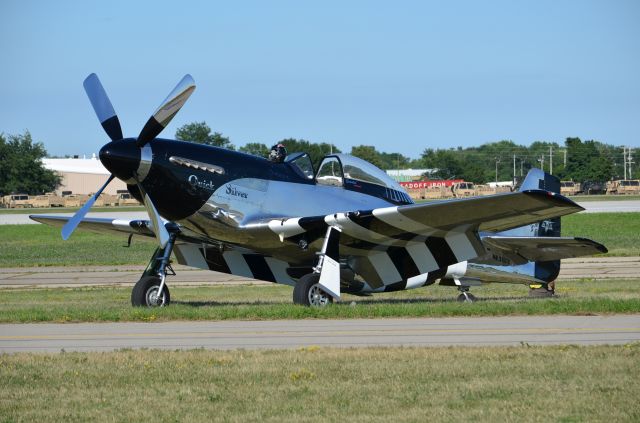 North American P-51 Mustang (NL51HY) - EAA 2011 P-51D "Quick Silver" taking a break after flying and looking absolutely gorgeous without even trying!