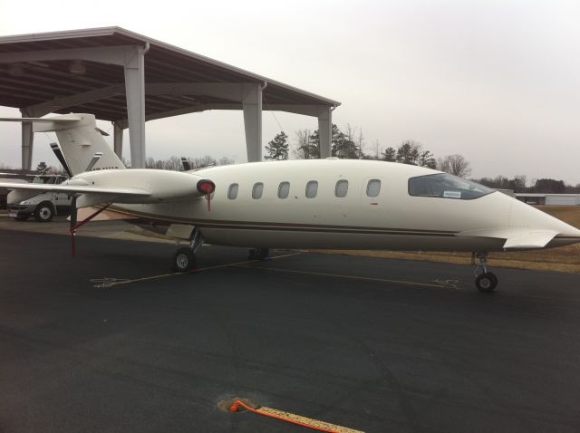 Piaggio P.180 Avanti (N174WA) - Sitting near approach end RY 3, worker who drove me over made me hide the N-Number