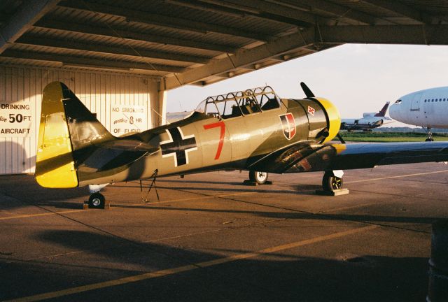 North American T-6 Texan (N96143) - T-6G at Greenwood-Leflore KGWO circa 2001.