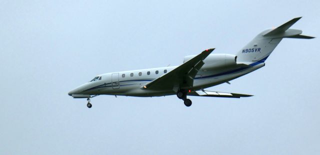 Cessna Citation X (N905VR) - About to touch down is this 2000 Cessna 750 Citation X in the Summer of 2024.