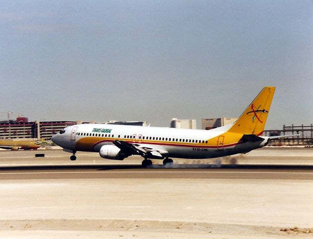 BOEING 737-300 (EI-CNE) - KLAS - Charter Trans Global arriving at KLAS - this probably early 2001- unsure of exact date.