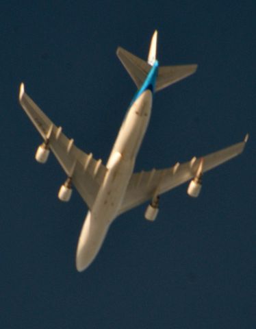 Boeing 747-400 — - KLM 24 Houston to Amsterdam over Cleveland 33,000 ft.