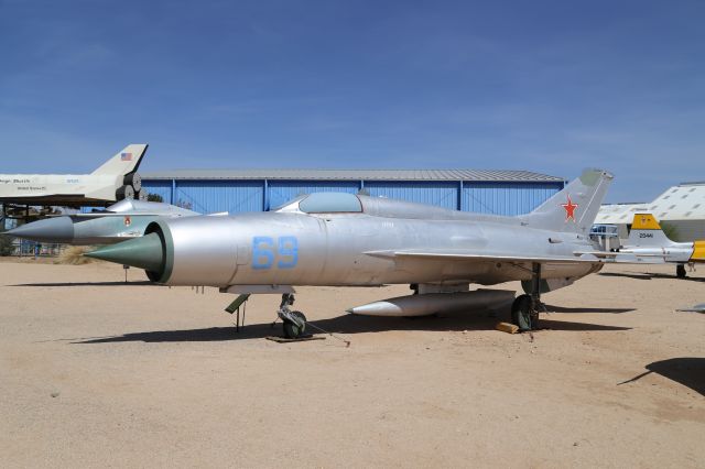 MIKOYAN MiG-21 (N21MF) - Mikoyan Gurevich MiG-21PF Fishbed-D at Pima Air and Space Museum, Tucson, AZ, 17 May 14.