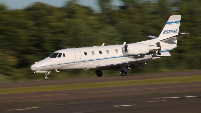 Cessna Citation Excel/XLS (N590AK) - N590AK shortly after arriving at Robertson.