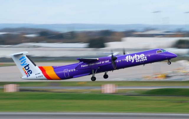 de Havilland Dash 8-100 (G-PRPK) - Taken from Freeport carpark