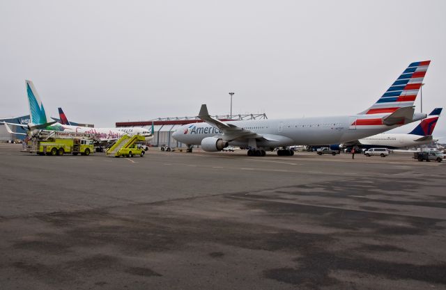 Airbus A330-300 (N275AY) - PHL weather diversion and 1st photo of N275AY in new AA colors ever !