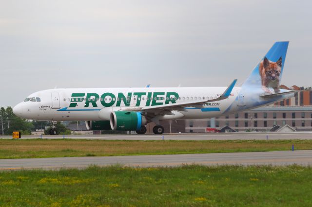 Airbus A320neo (N330FR) - Turning onto RWY 29 for departure