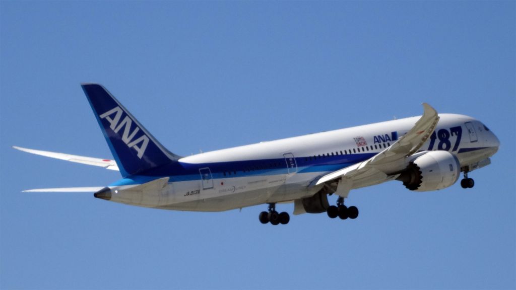 Boeing 787-8 (JA813A) - Departing from KSJCbr /2015-02-25 NH171 San Jose (SJC)-->Tokyo (NRT) Actual Time of Departure:11:54br /日本尾号JA813A飞机执行NH171航班离开圣何塞国际机场