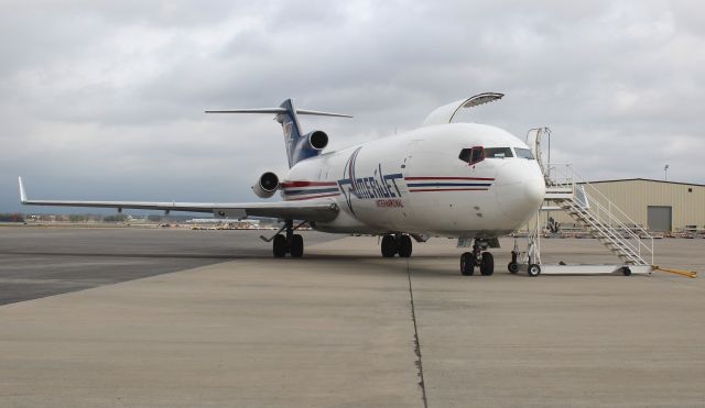 BOEING 727-200 (N395AJ) - An Amerijet International Boeing 727-200 on the air cargo ramp at Carl T. Jones Field, Huntsville International Airport, AL - February 22, 2018.