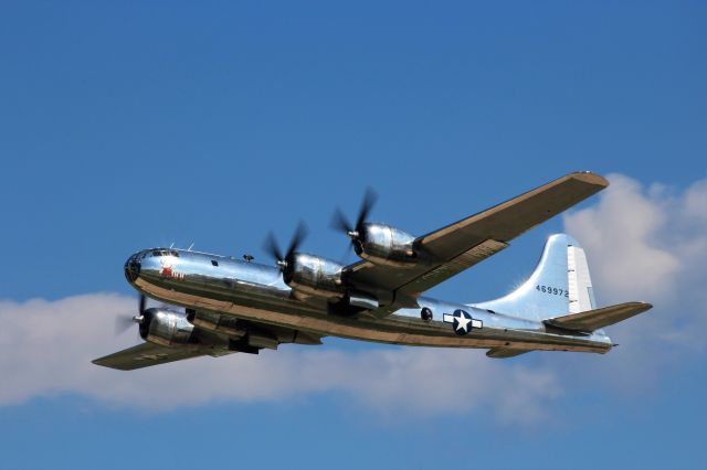 Boeing B-29 Superfortress (N69972) - Doc with a low approach along Runway 36 during War Bird Air Show.........