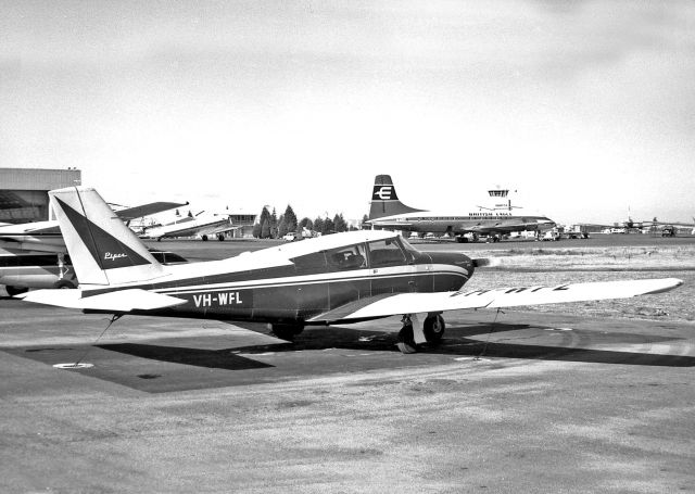 Piper PA-24 Comanche (VH-WFL) - The Comanche is nothing special - but I love the background stuff. From the Geoff Goodall collection taken at Adelaide May 1965