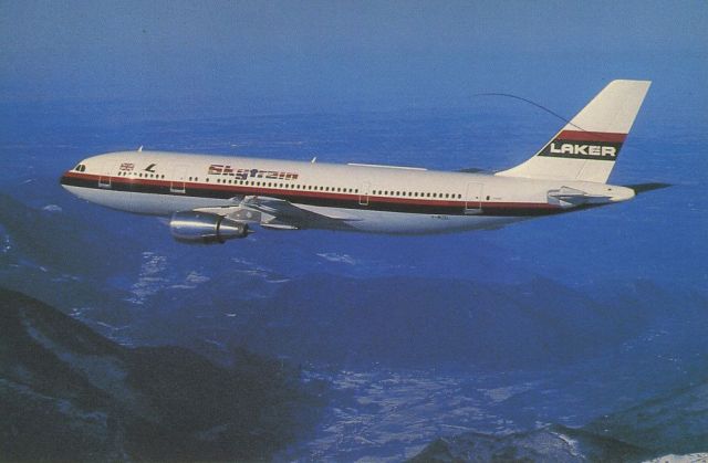 Airbus A300F4-200 (F-MZEL) - SCANNED FROM POSTCARDbr /LAKER AIRWAYS