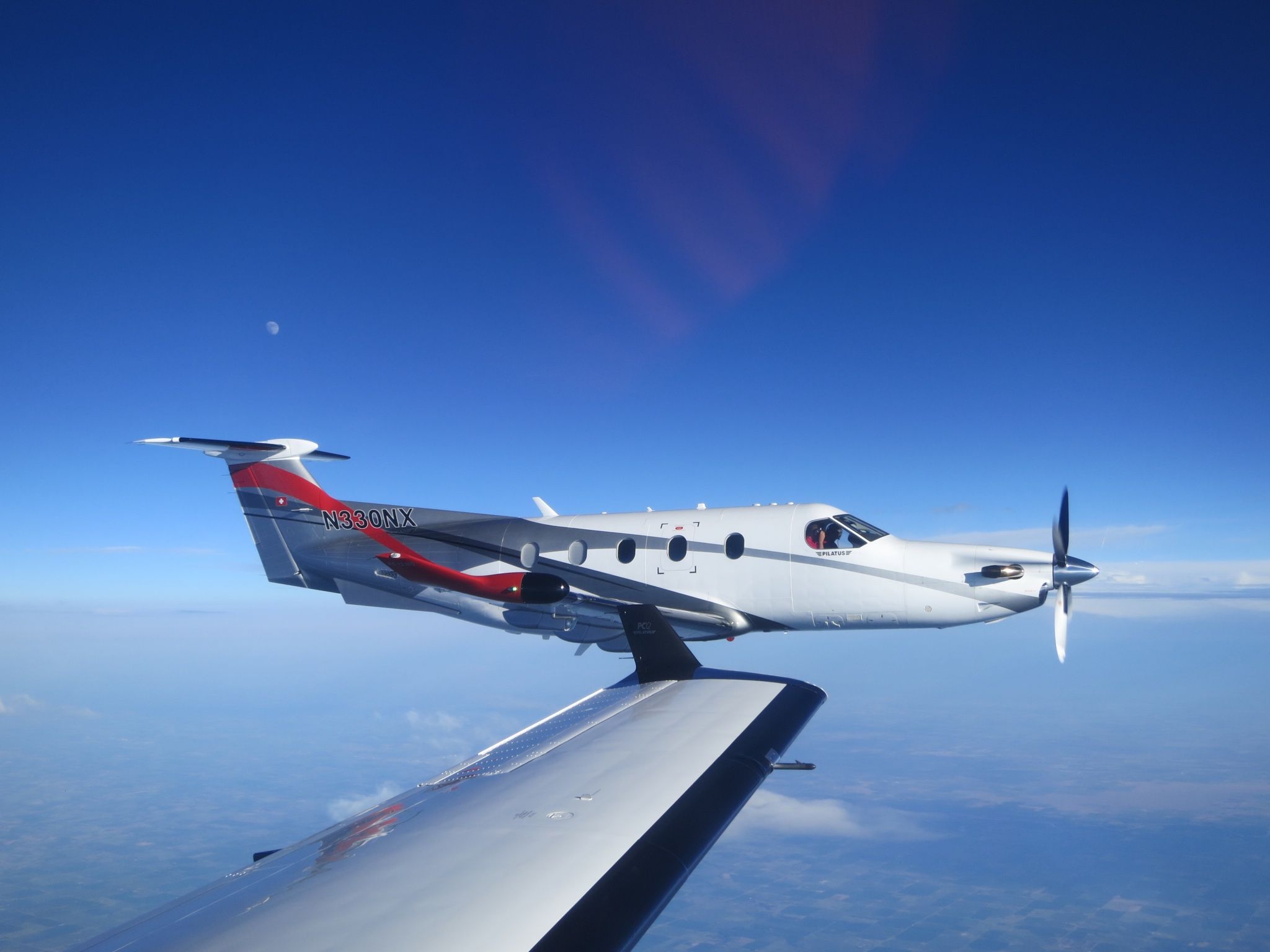 Pilatus PC-12 (N330NX) - Return from AirVenture 2012.