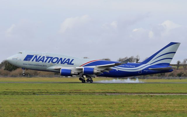 Boeing 747-400 (N952CA) - national b747-4f n952ca touching down at shannon today 23/3/16.