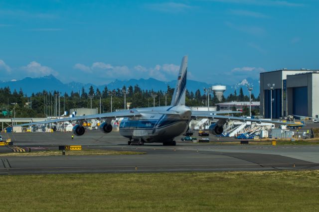 Antonov An-12 (RA-82047) - This AN-124-100 lands at Paine Field to deliver aircraft engines to Boeing.