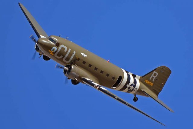 Douglas DC-3 (N45366) - Commemorative Air Force Douglas C-53D Skytrooper N45366 D-Day Doll at the Wings Out West Airshow at Prescott, Arizona on October 5, 2019.