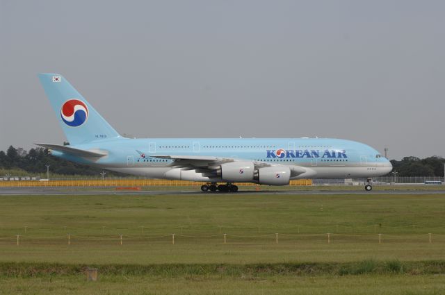 Airbus A380-800 (HL7613) - Departure at NRT Airport Runway 16R on 2011/10/8