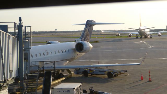 Canadair Regional Jet CRJ-700 (N158GJ) - Preparing for departure to Ohio. Del to GoJet (United Express) in 2005