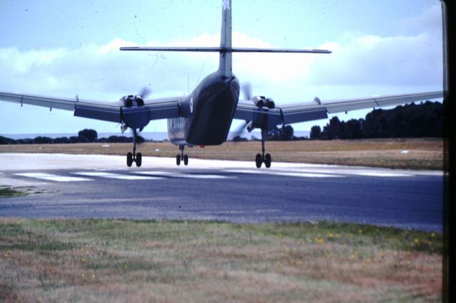 De Havilland Canada DHC-4 Caribou (A4199) - RAAF caribou conducting circuit training RWY 23 Flinders Island circa 1982