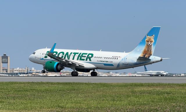 Airbus A320neo (N329FR) - Takeoff roll down runway 27 enroute to CVG