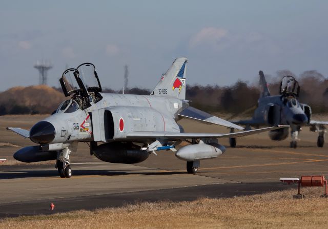 McDonnell Douglas F-4 Phantom 2 (37-8315) - A pair of F-4EJ Kai's of the 302nd Tactical Fighter Squadron taxiing out for a morning sortie. The 302 will retire their fleet of Phantoms in March and transition to the F-35 in 2020(please view in "full" for highest image quality)