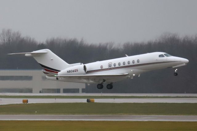 Cessna Citation Longitude (N806QS) - A rainy Sunday morning but I wanted to catch this brand new NetJets Textron C700 Longitude departing CLE on 22 Nov 2020.