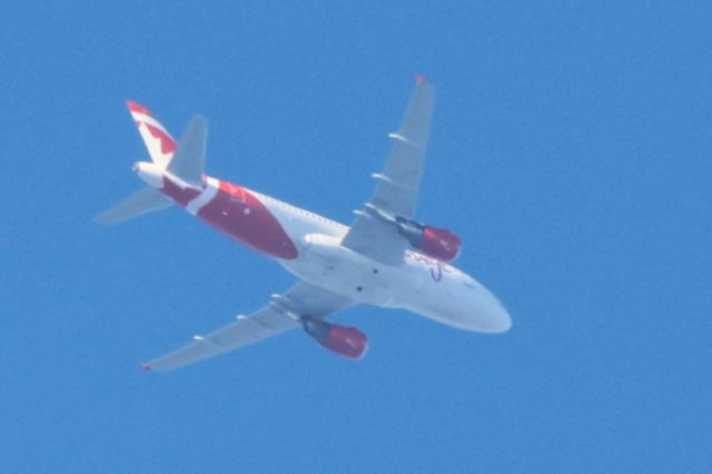 Airbus A319 (C-GITP) - C-GITP Airbus A-319 114 Air Canada Rouge AC1974 De Montréal YUL. Vers ville de Québec YQB Altitude 5942 Mètres, Vitesse 690 Km/H. Survolant la ville de Lavaltrie QC. Le 15-11-2024 à 13:56.