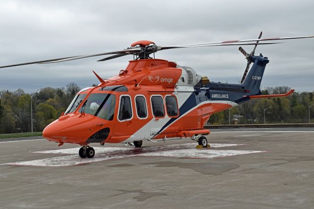 BELL-AGUSTA AB-139 (C-GYNP) - 2010 Agusta AW-139 (C-GYNF/41226) just arrived and is sporting the new 2021 ORNGE Livery (April 30, 2021)