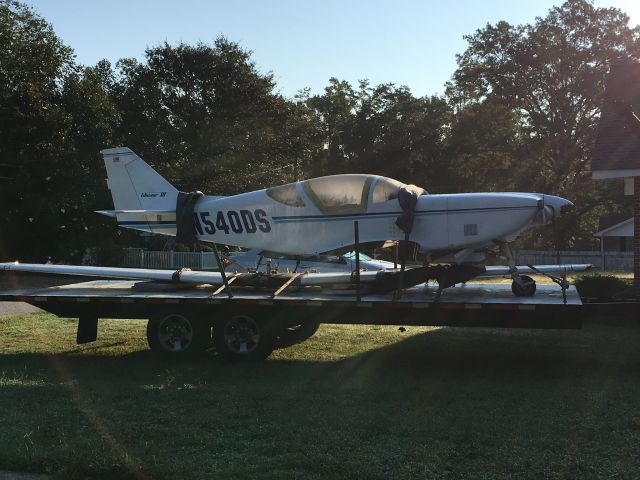 STODDARD-HAMILTON Glasair (N540DS) - On a trailer