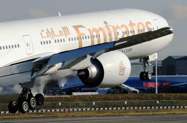 Boeing 777-200 (A6-ECP) - Emirates A6-ECP Boeing 777 Returning From Test Flight