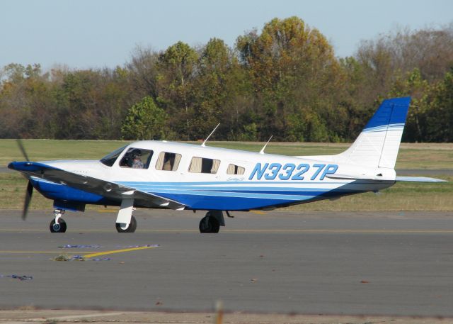 Piper Saratoga/Lance (N3327P) - Leaving the fuel pumps at Downtown Shreveport.