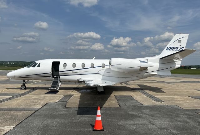 Cessna Citation Excel/XLS (N869JS) - May 12, 2023 - arrived Frederick from Philadelphia, PA and would fly to Lansing, MI soon after 