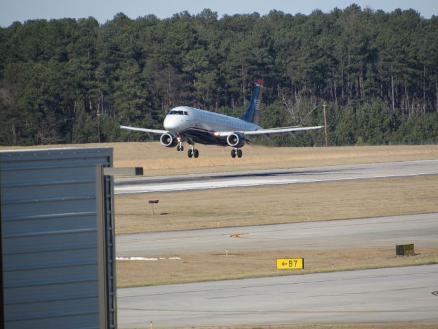 Embraer 170/175 (N811MD) - American Eagle (US Airways Express livery) (Republic Airlines) flight 4665 from Charlotte/Douglas Intl, an Embraer 175 landing on runway 23R. This was taken January 30, 2016 at 3:11 PM.