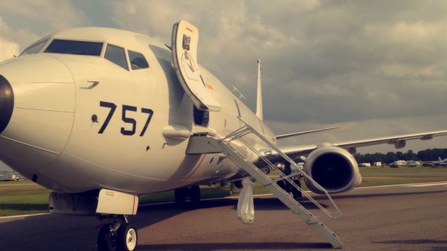 Boeing 737-800 (16-8757) - Navy P-8A Poseidon #757 (737-800 Body) at the Sun-N-Fun fly-in and expo (2015).