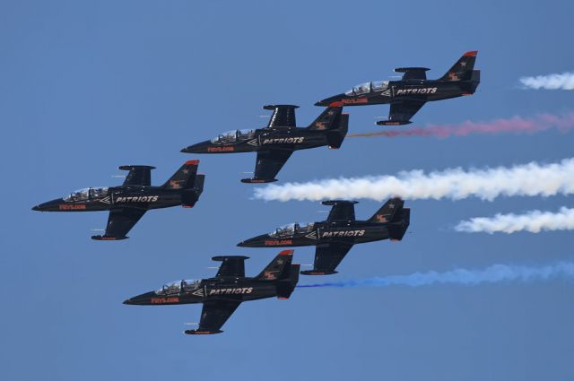 — — - Patriots Jet Team, flying the Aero L-39 Albatros high-performance jet aircraft during the March Field Airfest 2012 in Riverside, California