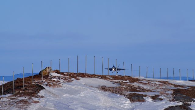 McDonnell Douglas FA-18 Hornet (18-8934) - A CF-18 Hornet at the Iqaluit airport.