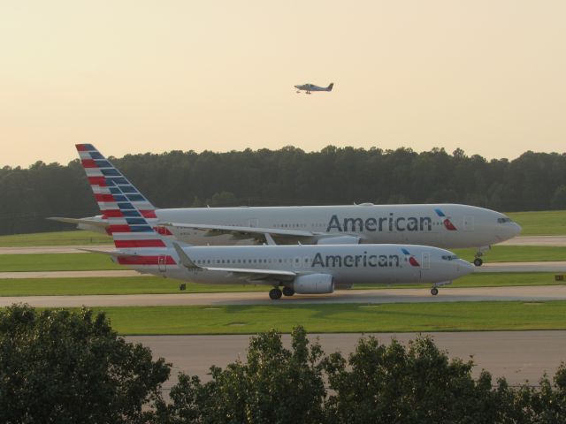 — — - Big twin and little twin! N990NN in the front, N787AL in the back. September 20, 2018.