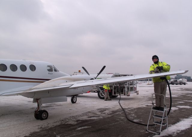 Beechcraft Super King Air 200 (N351CB) - At MillionAir, Toronto Buttonville. Great people! Aircraft is based at RELIANT AIR. They have the lowest fuel price on the Danbury (KDXR) airport.