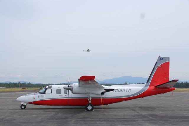 N690TG — - Aero Commander 690 with a Northwest Flight Cessna 172 in the background. 