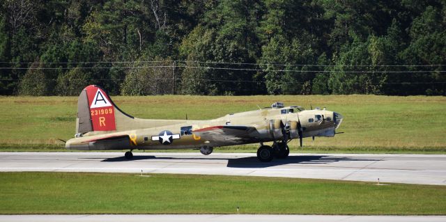 Boeing B-17 Flying Fortress (N93012) - The Nine O Nine makes her grand entrance at RDU on 10/19/17 for a Collings Foundation fly-in.