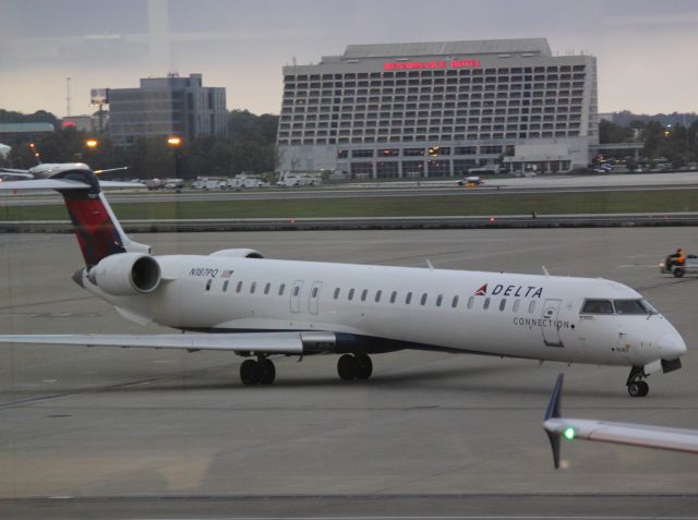 Canadair Regional Jet CRJ-900 (N187PQ) - Taxiing at ATL on 10/12/2011