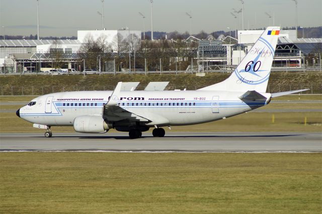 Boeing 737-700 (YR-BGG) - Boeing 737-78J, Tarom, YR-BGG, EDDM, München Franz Josef Strauss, 24.Jan.2018