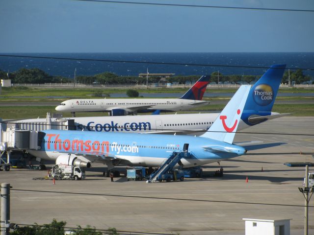 — — - Delta 757-200, Thomas Cook A330-200 and Thomsonfly 767-300 at Sangster International, Montego Bay, Jamaica