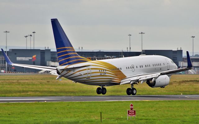 A6-AIN — - royal jet bbj a6-ain about to land at shannon 16/8/14.