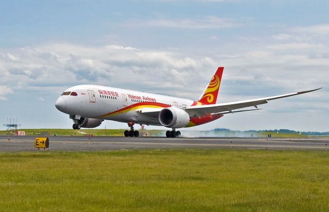 Boeing 787-8 (B-2759) - June 20th Inaugural arrival from Shanghai Pudong to KBOS Logan Airport Boston,Ma  -New Dreamliner service and the second flight for Hainan Airlines