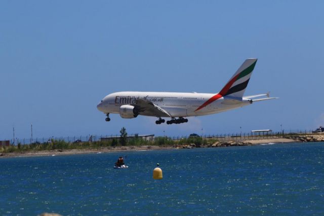 Airbus A380-800 (A6-EUD) - First A380 Commercial flight at Nice Cote dAzur International Airport on July 1st 2017 (from now daily from and to Dubai). NCE becomes the first french airport outside Paris with an A380 flight.