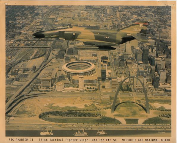 MOANGF4 — - Bygone Days over St. Louis Old Busch Stadium. For all of my Missouri Air National Guard friends.