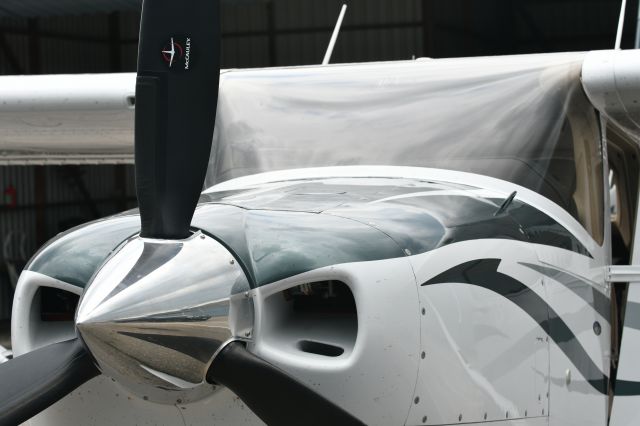 Cessna Skylane (C-GXUB) - Close-up on the nose.