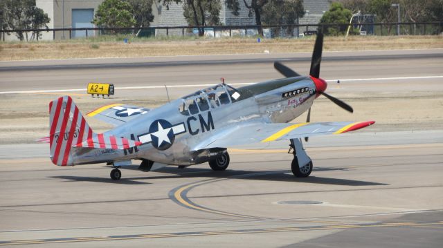 NL251MX — - Collings Foundation TP-51C at KCRQ taxiing for takeoff.